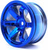 4PCS 1:10 RC Tires and Plastic Wheels Rims for 1/10 Scale On Road Touring Racing Drift Car Traxxas HSP HPI Tamiya (Blue)...