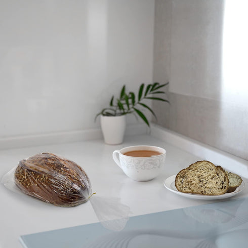 Bread Bags with Ties, Reusable, 100 Clear Bags and 100 Ties...