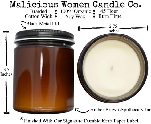 Malicious Women Candle Co - Engaged AF, Pink Chandelier Infused with: The Same Penis Forever..., 9 oz...