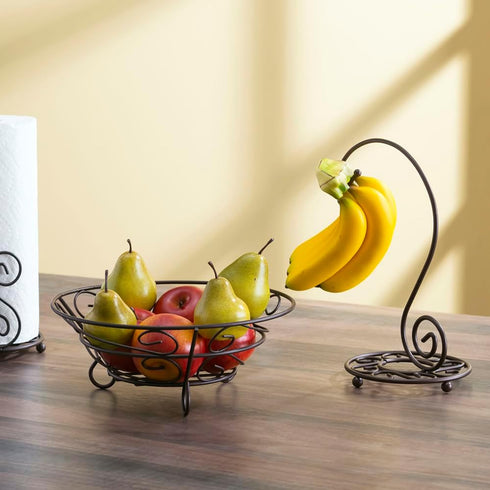 Home Basics Collection Scroll Banana Tree, Bronze...