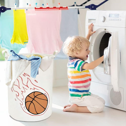 19.7’’ Basketball Laundry Hamper, Dirty Clothes Hamper for Boys Room,Sports Laundry Basket,Toy Bins, Gift Baskets,Baby Nursery(Basketball)...
