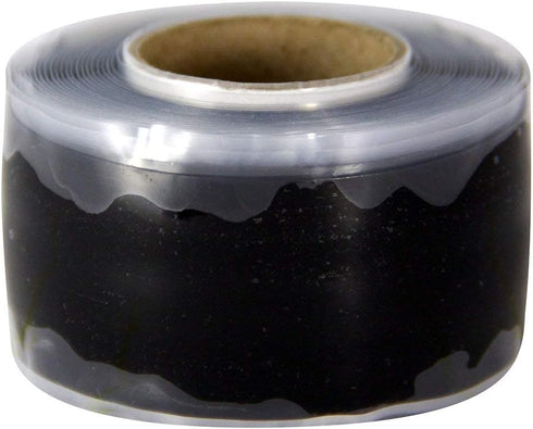 IPG Iron Grip Self-Fusing Silicone Tape, 1" x 10 ft, Black (Single Roll)...