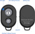 Wireless Remote Control Shutter Buttons for iPhone and Android Smartphones, 1, Black, Round with Microfiber Cleaning Cloth...