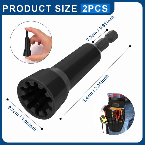 2pcs Wire Twisting Tool, Twisters for Wire Nut with 1/4" Chuck Wire Fast Hand Tool, Wire And Cable Spinner for Drill & Wire Connector Electricians...