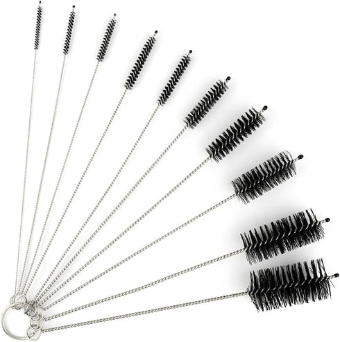 10 Pcs Straw Cleaner Brush Set Drinking Straw Cleaning Brush Extra Long Straws Cleaner Brushes Nylon Tube Brush Set Cleaner for Water Bottle Sippy...