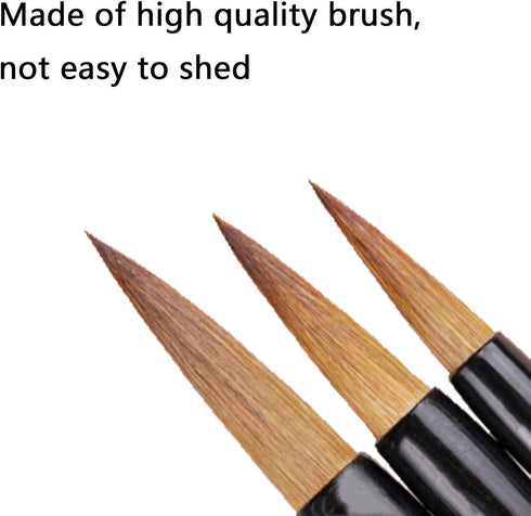 Chinese Calligraphy Brush, Writing Drawing Watercolor Ink Brushes Hubi Painting?Kanji Sumi?Wolf Bamboo Brushes Set for Professional Beginner (Gree...