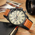 CURREN Men's Sports Waterproof Leather Strap Wrist Watch 8250 (yellow)...