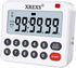 XREXS Digital Kitchen Timer Magnetic Countdown Up Cooking Timer Loud Alarm and Mute Optional, Magnet and Stand, Large Display Classroom Timer for ...