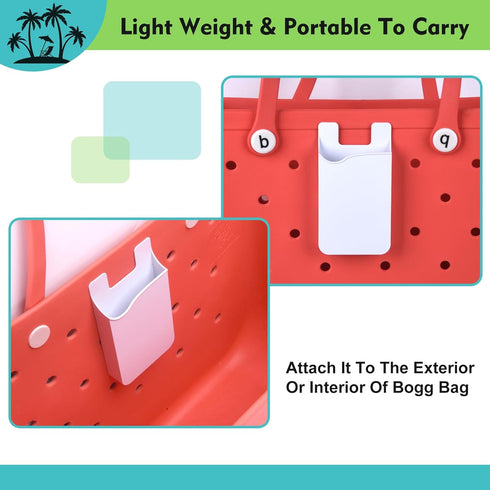 Phone Holder for Bogg Bag Accessories Inserts, Universal Hard ABS Plastic Phone Case Phone Holder for Simple Modern Bag & XL Bogg Bag, Insert Acce...