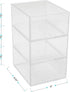 Martha Stewart Brody Desktop Storage Organizer, Stack and Slide Plastic Organizer Tray, Organizer for Office, Kitchen, or Vanity, 3" x 3.75", Clea...