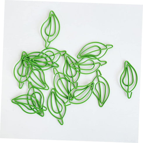 STOBOK 30pcs Paper Clip File Folders Colored Office Supplies Folders Binder Folders Leaf Shaped Paper Clip Paper Clips Rabbit Office Paperclips Fi...
