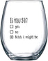 50th Birthday Gifts for Women and Men Wine Glass - Funny Is You 50 Gift Idea for Mom Dad Husband Wife – 50 Year Old Party Supplies Decorations for...