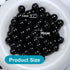 145pcs Glass Beads, 8mm Glass Beads for Barcelet and Jewelry Making DIY Crafts (Black)...