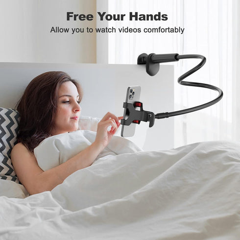 Gooseneck Cell Phone Holder, Universal 360 Flexible Phone Stand Lazy Bracket Mount Long Arms Clamp for Phone 13 Pro Xs Max XR X 8 7 6 6s Plus and ...