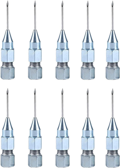Grease Injector Needle Nose Grease Dispenser for greasing Sealed Joints Needle Grease Fittings Up to 6,000 Max PSI,1/8" NPT-(10 Pack)...