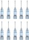 Grease Injector Needle Nose Grease Dispenser for greasing Sealed Joints Needle Grease Fittings Up to 6,000 Max PSI,1/8" NPT-(10 Pack)...