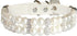 KUDES Dog Cat Pearl Collars with Crystal Rhinestone Diamond Décor, Adjustable Cute Fashion Pet PU Leather Collars Necklace for Small Dog Pets Wedd...