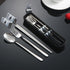 Travel Utensils, 18/8 Stainless Steel 4pcs Cutlery Set Portable Camp Reusable Flatware Silverware, Include Fork Spoon Chopsticks with Case...
