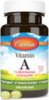 Carlson - Vitamin A, 15000 IU Palmitate (4500 mcg RAE), Vision Health & Healthy Skin, Immune Function, 240 Softgels...
