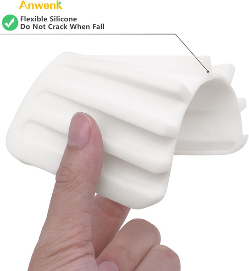 Anwenk Flexible Silicone Soap Dish Shower Waterfall Tray Saver Holder Drainer for Shower/Bathroom/Kitchen/Counter Top, Keeps Soap Bars Dry and Cle...