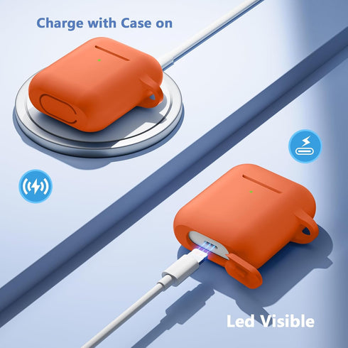 Lerobo Airpods Case Cover, with Cleaner Kit and Magnetic Airpod Strap Anti-Lost Cord Sports Lanyard,Soft Slicone Cover Compatible with Apple AirPo...