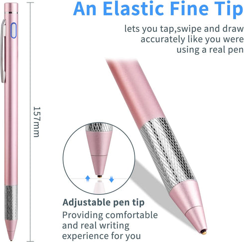 Pencil Stylus for iPhone 15/14/13/12/X Pro Max Pen,Minilabo Touch Screens Active Stylus Digital Pen with 1.5mm Ultra Fine Tip Stylist Pen for iPho...