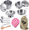 Play Pots and Pans Toys for Kids Kitchen Playset Pretend Cookware Utensils Play Set Play Cooking Toys Mini Stainless Steel Cooking Utensils Toys K...