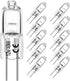 G4 Halogen Bulbs 10W 12V T3 JC Type 2 Pin Base Replacement for Landscape Under Cabinet Puck Light Track Lighting Dimmable(10 Pack)...