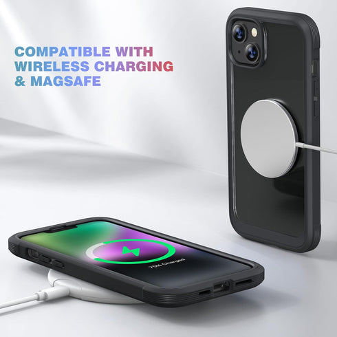 Diaclara Designed for iPhone 14 Plus Case, Full Body Rugged Case with Built-in Touch Sensitive Anti-Scratch Screen Protector, with Camera Lens Pro...