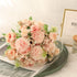 Nubry 3pcs Artificial Flowers Bouquet Fake Peony Silk Hydrangea Wildflowers Arrangements with Stems for Wedding Home Centerpieces Decor (Light Pin...