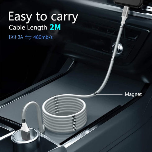 Magnetic Charging Cable,(3FT) Super Organized Charging Magnetic Absorption Nano Data Cable for Galaxy S21/S20 Ultra S10 S10E S9 Note 20 10 9 8 Pix...