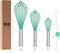 Teal Silicone Whisk, Professional Silicone Whisks For Cooking Non Scratch, Stainless Steel & Silicone Wisk,Plastic Rubber Whisk Tool for Nonstick ...