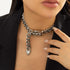 Versatile Unisex Chunky Cuban Link Choker Necklace,Silver/14K Gold Plated Bold Punk Style Thick Wide Chain Link Jewelry for Women and Men...