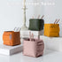 Mini Leather Pen Holder, Leather Folding Organizer, Makeup Brush Organizer, Desktop Organizer, Makeup Brush Organizer, Suitable for Office Supplie...