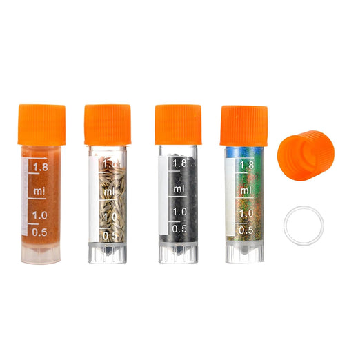 1.8ml Cryo Tubes Plastic Small Vials with Screw Caps Graduated Plastic Cryovial Cryogenic Vial Tubes, PP Material, Free from DNase, RNase 81Pcs...