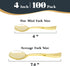 Kucoele 4 Inches Gold Mini Plastic Spoons, 100 Pack Disposable Small Dessert Spoons Heavy Duty Tiny Tasting Spoons for Appetizers, Puddings, Ice C...