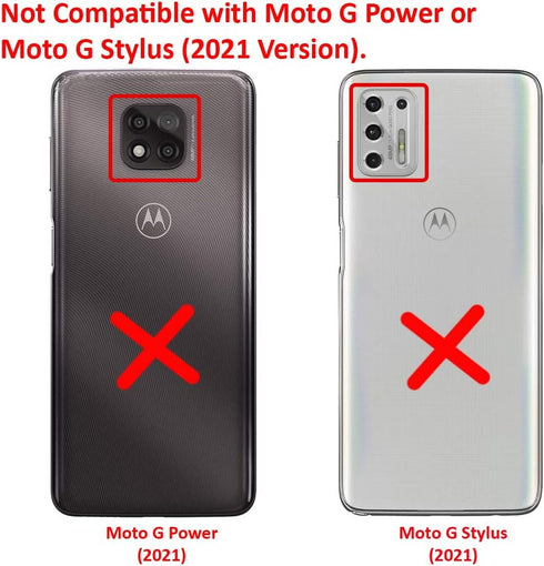 for Motorola Moto G Stylus XT2043, Moto G Power XT2041 (2020 Version) - Hybrid Phone Case w/Ring Stand - RS2 Hot Pink...