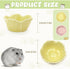 Small Ceramic Pet Hamster Bowl, Easy to Clean Anti Flipping Hamster Food and Water Bowl Feeding Bowl, Small Animal Bowls for Golden Bears, Rabbits...