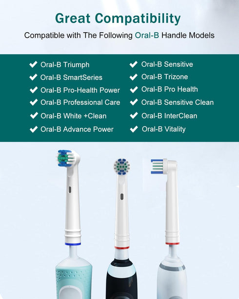Replacement Toothbrush Heads for Oral B Braun-16 Pack Professional Electric Toothbrush Heads Refill Compatible with Oral-B 7000/Pro 1000/9600/ 500...