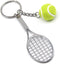 Tennis Keychain Mini Metal Tennis keychains Cute Tennis Racket Ball Keychain Perfect Gifts...