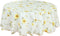 uxcell Seamless Waterproof Vinyl Round Tablecloth 60" Dia for Wedding/Restaurant/Parties Tablecloth Decoration Yellow Flower Pattern Floral Printe...