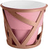 The HC Companies 5 inch Indoor Plant Pot with Stand – Small Curio Blush Planter with a Geometric Stand in a Copper Finish...