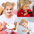 AHONEY Spa Bear Ears Headband, Face Wash Headband and Wristband Set, Cute Makeup Skincare Headbands Wrist Bands for Washing Face Elastic Fluffy He...