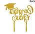 Congrats Grad Cake Topper 2025 Graduation Cake Topper Grad Party Decorations (Gold&Black)...