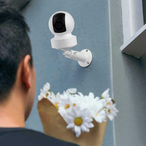 2Pack Wall Mount Bracket Compatible with Kasa Indoor Pan/Tilt Smart Security Camera, 360 Degree Adjustable Security Mount Holder (Camera Not Inclu...