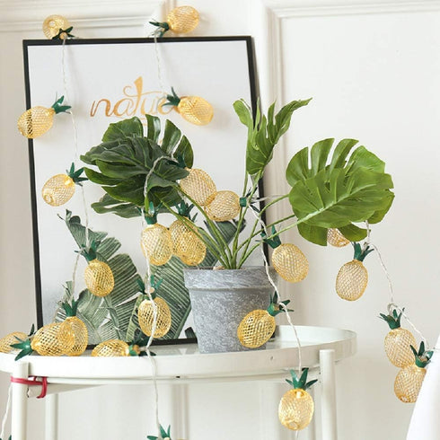 Merdeco Pineapple String Lights, 10ft 20 LED Plug in String Lights Warm White Fairy Lights for Birthday Party Wedding Home Indoor Outdoor Decorati...