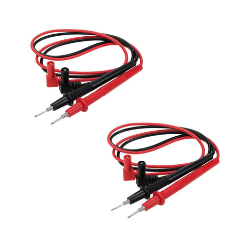 2 Pairs Voltmeter Test Cable 1000V Right Angle Banana Connector to Pointed Test Probe Multimeter 2.7Ft...