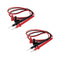 2 Pairs Voltmeter Test Cable 1000V Right Angle Banana Connector to Pointed Test Probe Multimeter 2.7Ft...