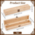 OLYCRAFT Unfinished Wooden Box 12x2.2x1.8 Inch Wood Branding Iron Box Rectangle Pencil Bamboo Box Unpainted Storage Box with Hinged Lid and Front ...