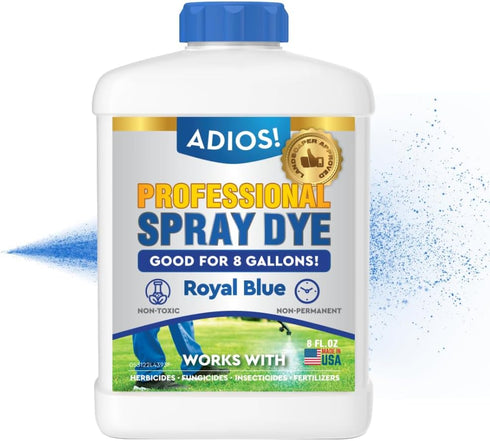 Professional Blue Spray Dye Marker, Makes 16 Gallons of Indicator for Grass and Lawn Care, Safe for Mixing (8oz)...